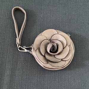 Cute grey flower purse